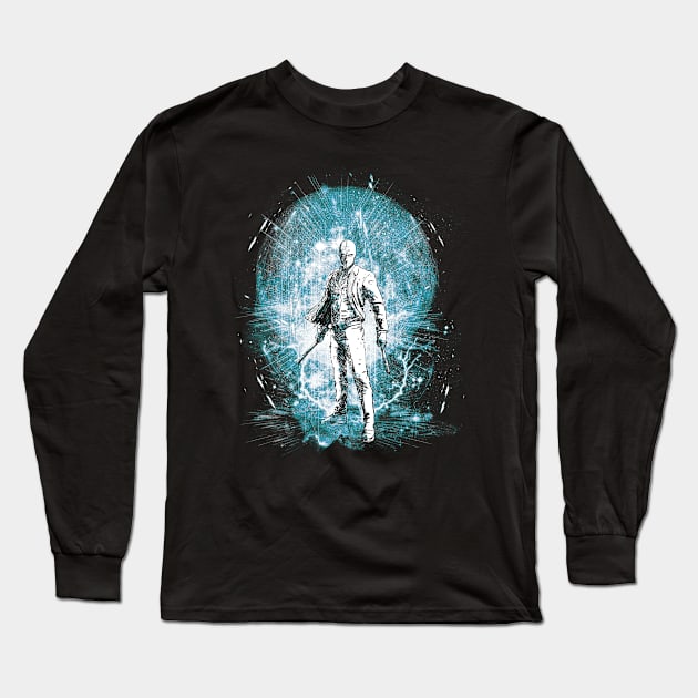 Cool avatar of the moon Long Sleeve T-Shirt by kharmazero